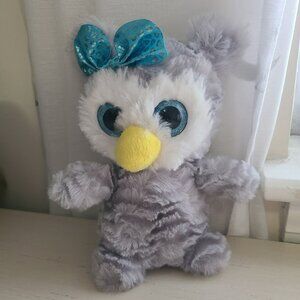 Spark Create Imagine Owl Gray White Big Blue Eyes 8" Plush Stuffed Toy New 3+